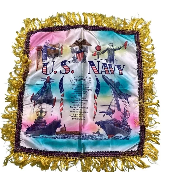 Vintage 1940s/50s US Navy sweetheart pillowcase