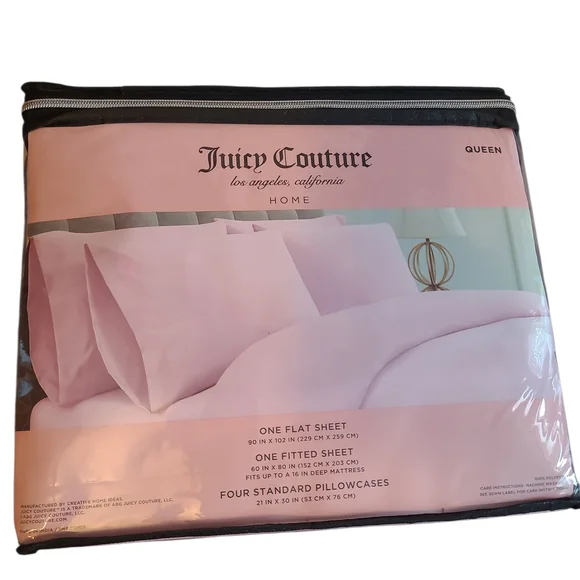 Juicy Couture Pink Bedding Set - Queen