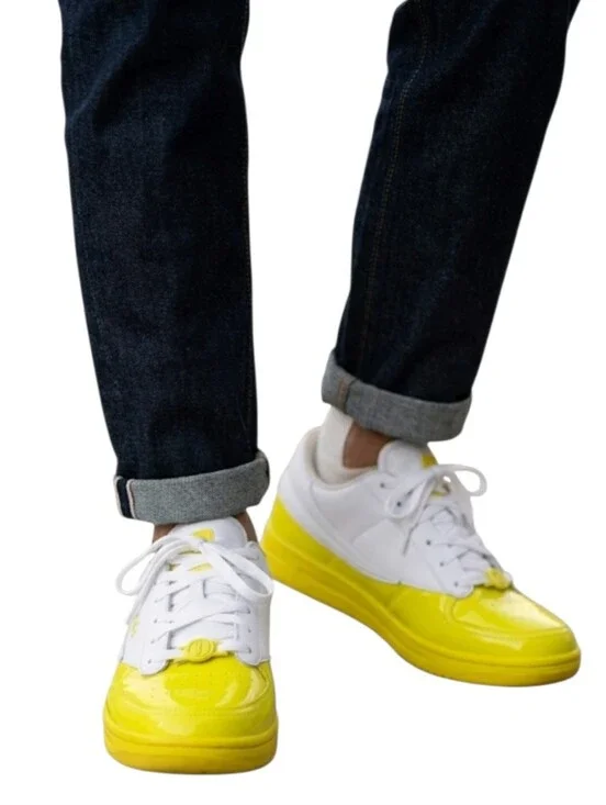 FILA Tennis 88 x VFILES Sneakers Men's Size 12 White Vibrant Yellow Low Top