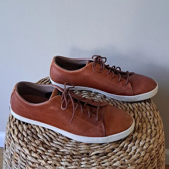 Cole Haan Mens Trafton LX Cognac Brown Leather Athleisure/Casual Sneakers S-11.5