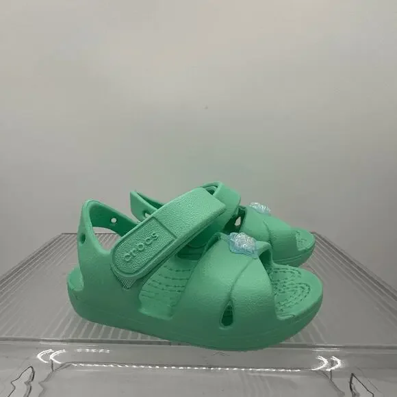 Crocs size 4 star mint green sandals