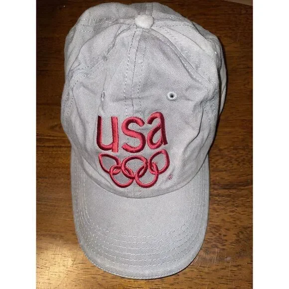 Vintage USA Olympics Olympic Ring Cap Hat Salt‎ Lake City
