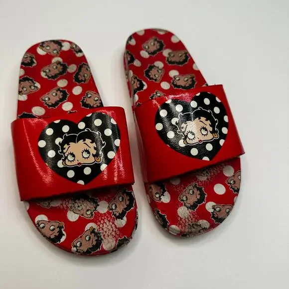 Betty Boop Red Polka Dot Slides