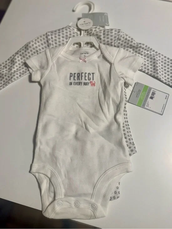 Carter's White 'Perfect in Every Way' Short-Sleeve Baby One-Piece