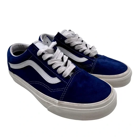 Vans Old Skool Sneakers Mens 5 Womens 6.5 Blue Excellent Water Repellent Suede
