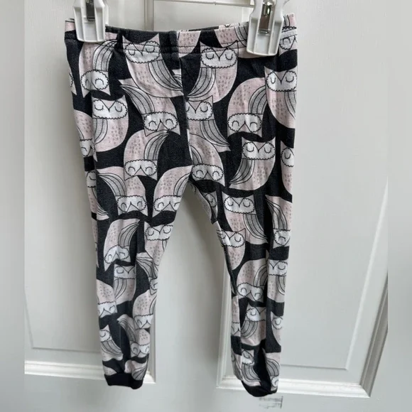 Simple Joys by Carter's 24M Black & Pink Owl Print Pajama Pants Bottoms