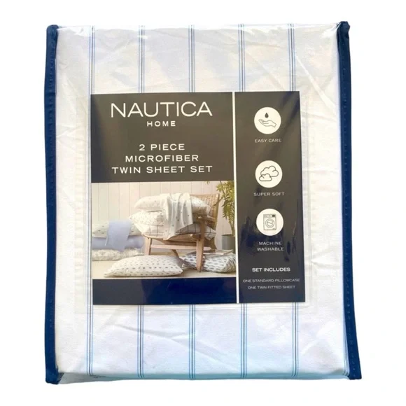 NAUTICA HOME 2 Piece Microfiber Twin‎ Sheet Set