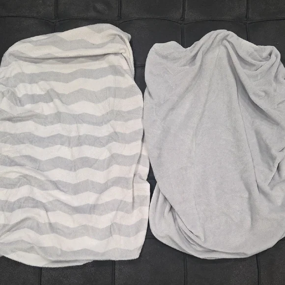 BabiesRUs Gray and White Changing Pad Covers