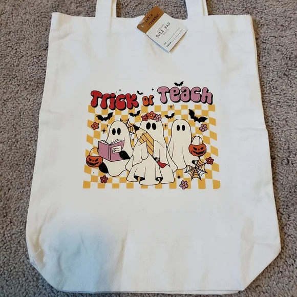 Trick or Teach Ghost Tote Bag