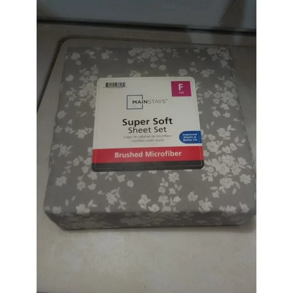 Mainstay Super Soft Sheet Set Brushed Microfiber Size Full Size  Improved...