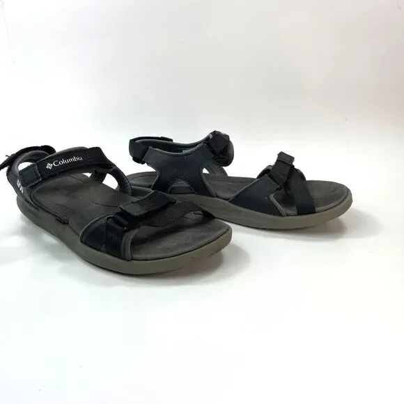 Woman Youth Black Columbia Techsun Sandals Size 5 Double Strap Cushioned Outdoor