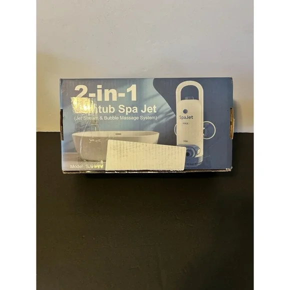 2-in-1 Bathtub Spa Jet Stream‎ & Bubble Massage System White Blue SJ01A