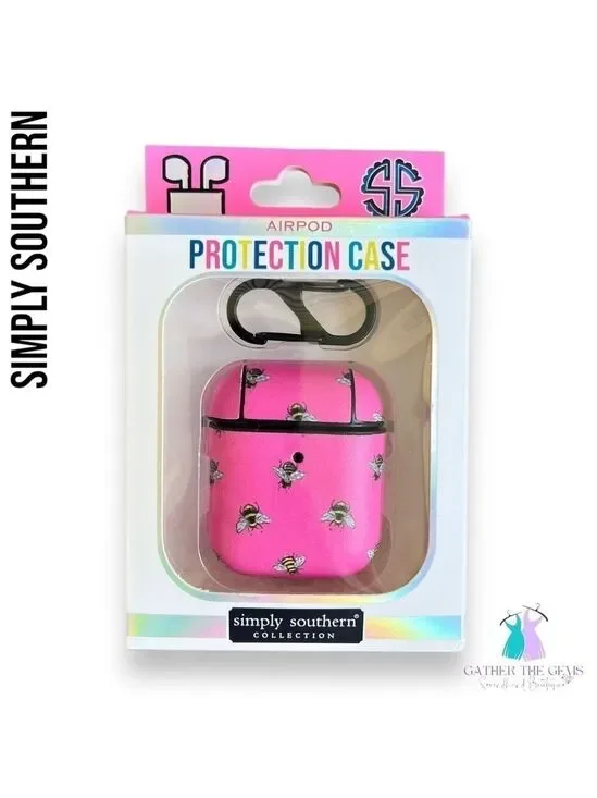 SIMPLY Southern Pink Honeybee Print AirPod Case