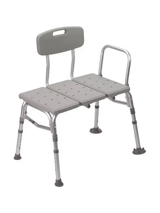 Guardian G3-100KBX1 Transfer Bench w/ Back 400 lb Capacity Adjustable Height