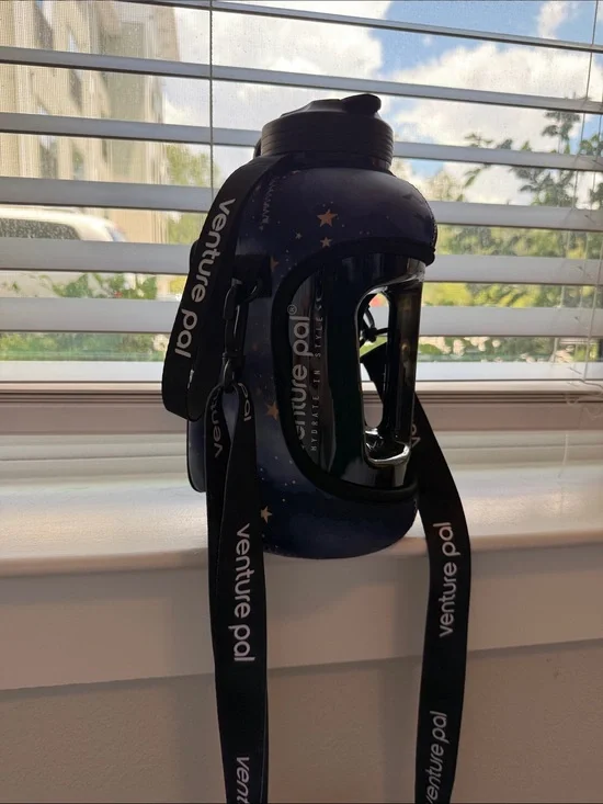 HydroJug Navy Star Water Bottle Sleeve with Venture Pal Strap