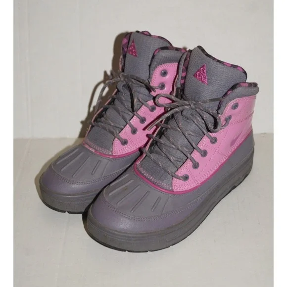 Nike ACG Woodside Boots 524876-002 Pink Gray Youth Girls Size 4Y