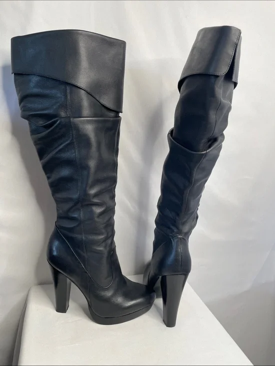 Jessica Simpson Black Knee High Heel Platform Boots