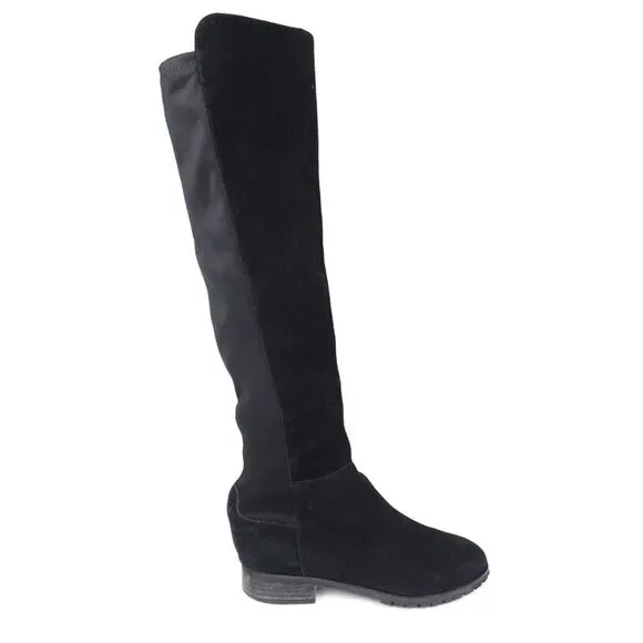TUCKERNUCK Blondo Black Suede Waterproof Velma Boots Over The Knee Horse‎ Girl 7