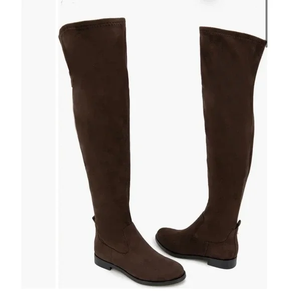 Kenneth Cole Reaction Wind-Y Burgundy Micro‎ Suede Over The Knee Boots 6.5 M