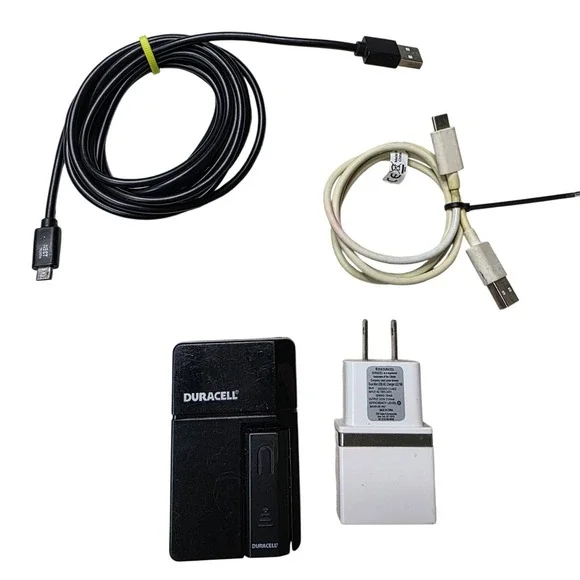 Duracell Wall Charger Bundle BIG-9637 LE2196 Dual USB Micro-USB USB-C Cables W4