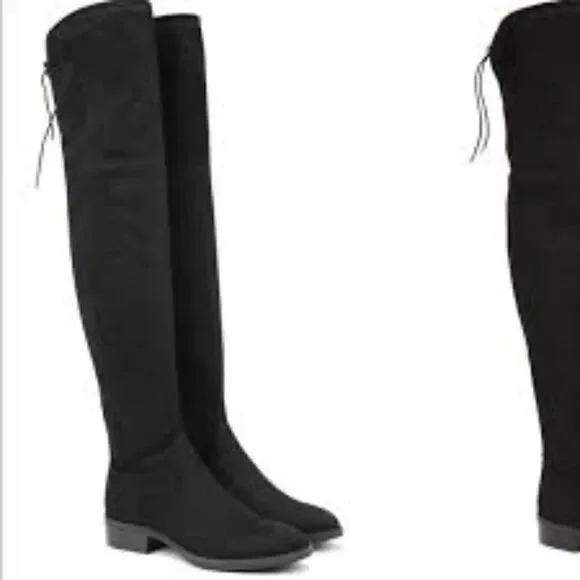 LIKE NEW SAM EDELMAN OTK PALOMA BLACK SUEDE BOOTS SIZE 7- RETAIL $398