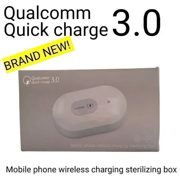 Qualcomm Quick Charge Mobile Phone Wireless Charging Sterilizing Box BRAND NEW!