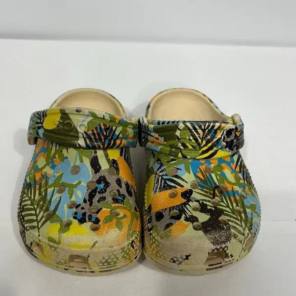 Crocs Kid’s Classic Far Out Clogs Jungle Print Shoes / Size-C 7
