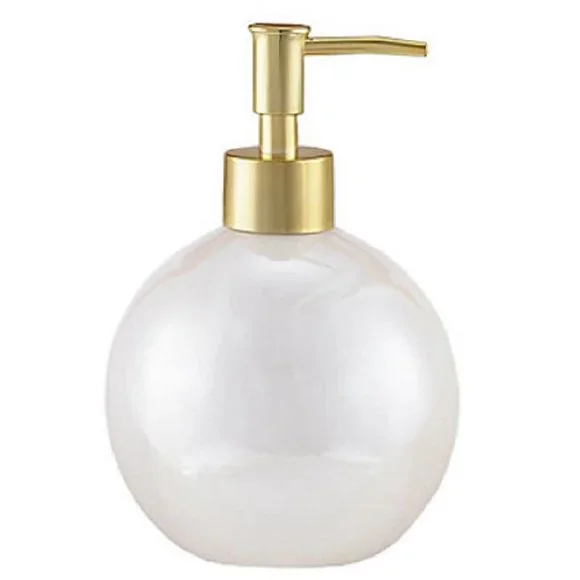 one brand new IRIDESCENT PEARL Wild Sage Taya Bathroom SOAP / LOTION DISPENSER