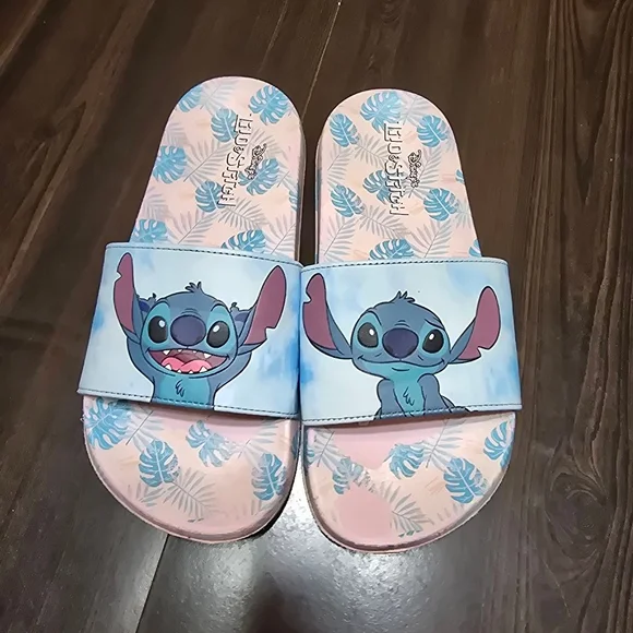 Disney Stitch Girls Slide Sandals Size 7