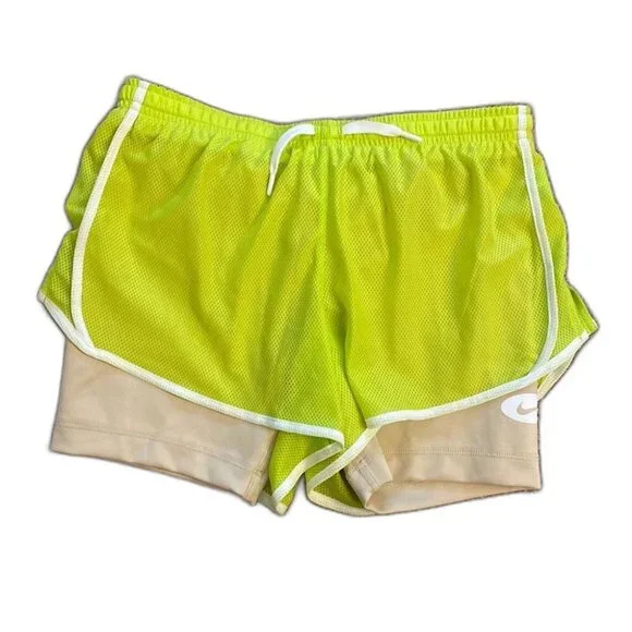 Nike Dri Fit Shorts Green Girl Size Large