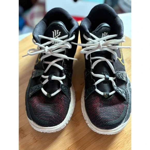 Nike Kyrie 7‎ Little Kids Basketball Shoes Black Yellow Sneakers