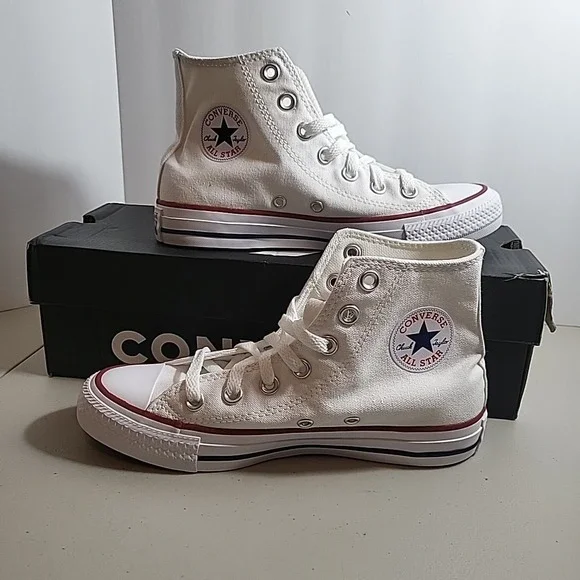 Converse Chuck Taylor All Star High Top Sneakers Optical White US W 5.5