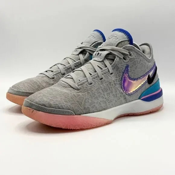 Nike Zoom LeBron NXXT Gen basketball Shoe Wolf Grey and Pink Spell - US Big Kids