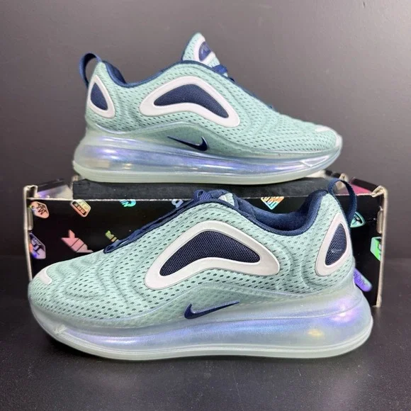 Nike Air Max 720 Youth Size 4.5 women's 6 Northern Lights Day Silver Navy blue