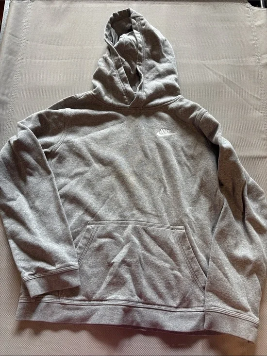 Nike Grey Heather Pullover Hoodie boys sz XL EUC