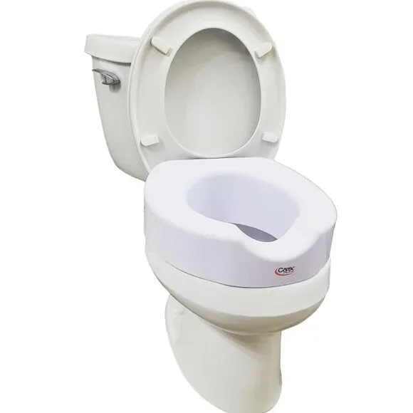 Carex Toilet Seat‎ Riser With Quick-Lock, Raised Toilet Seat Adds 4 Inches