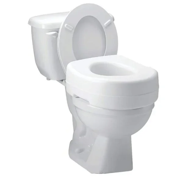 Carex Economy‎ White Plastic Raised Toilet Seat 5