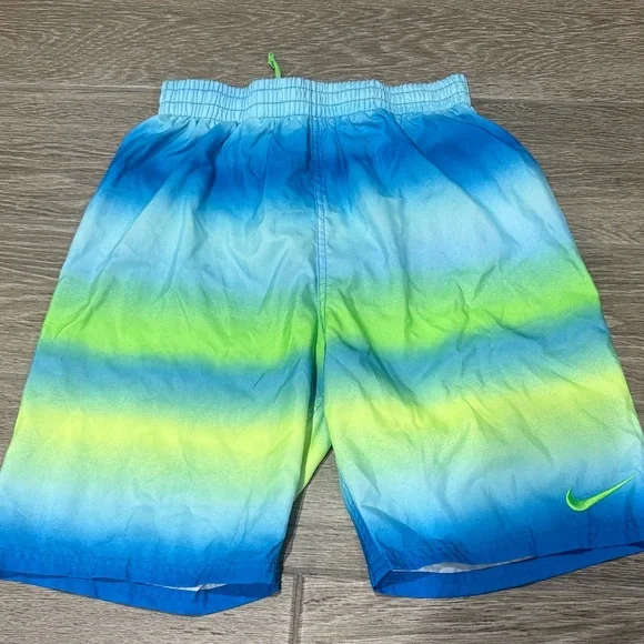 Nike Kids Blue and Green Swim Trunks Size XL