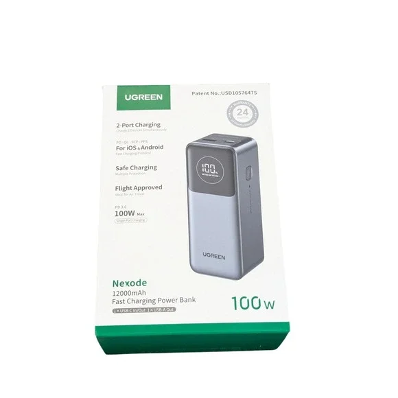 Oo5U UGREEN - Nexode 100W 12000mAh Fast Charge‎ Power Bank with Smart Display