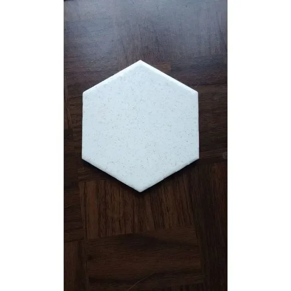 Vintage octagonal tile, beige with speckles. Set of 12.made in the USA