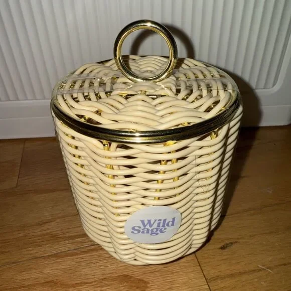 Wild Sage Cassidy Bamboo Covered Bathroom Jar