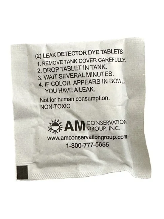 Leak Detector Dye Tablets 2 Blue Tablets Check for Toilet Tank Leaks