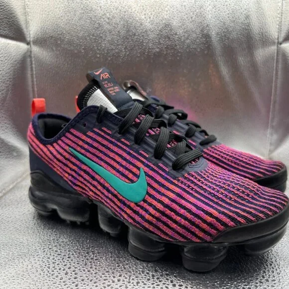 Size 5.5Y Nike‎ Air Vapormax Fly Knit 3 Kids Blackened Blue Running Shoes BQ5238