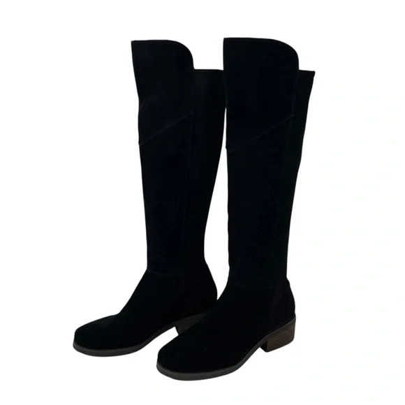 Lucky brand Black genuine, leather suede‎ Over-the-Knee Boots size 9 1/2