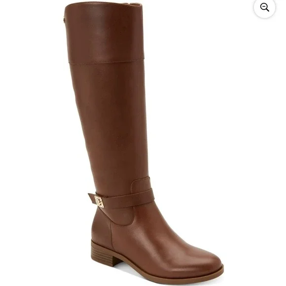 Charter Club Womens Johannes Tall Riding Knee High Boots Leather Brown Size 5