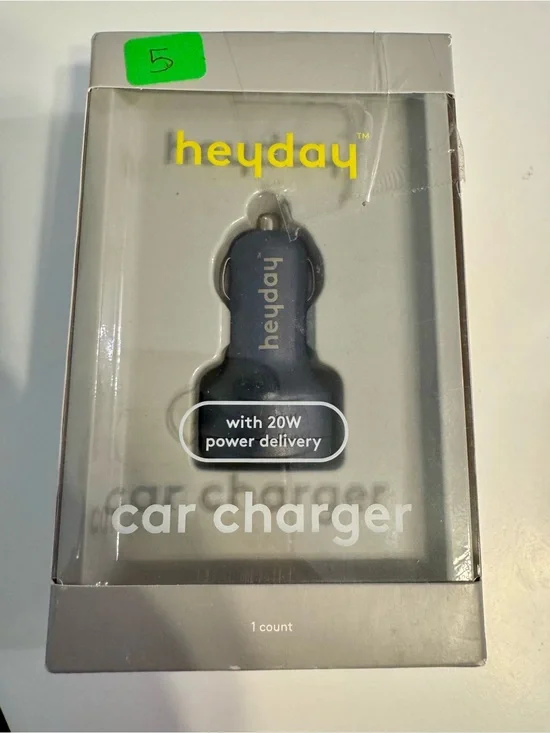 heyday Black 20W USB Car Charger