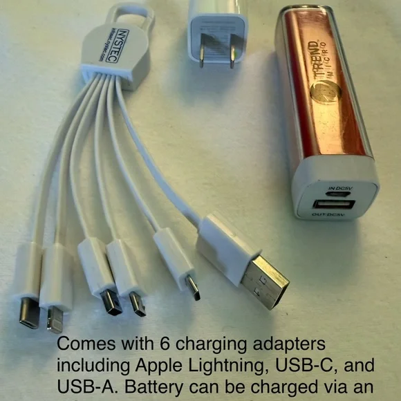 Red Portable iPhone Charger