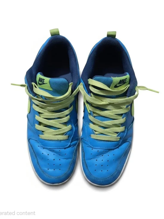 Nike Kids' Blue & Lime Low-Top Sneakers