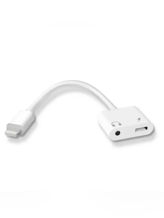 2-in-1 Lightning to 3.5mm Headphone Jack & Charger Adapter