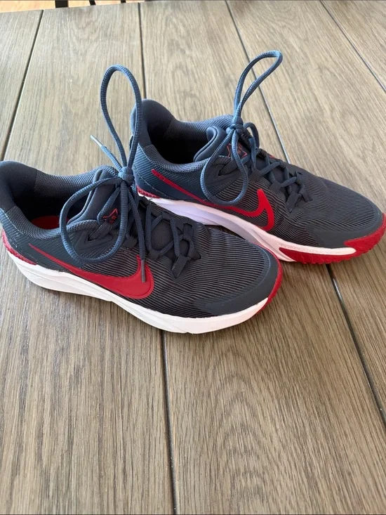 Nike Boy’s Athletic Shoes in Gray and Red